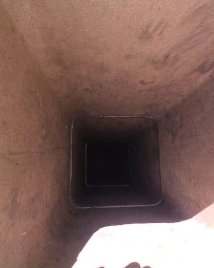 Chimney flue clean and clear after professional sweeping
